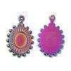 304 Stainless Steel Pendant Cabochon Settings STAS-H214-11RC-1