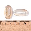 Natural white Agate Oval Pendants G-N342-105B-3