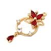 Brass Micro Pave Cubic Zirconia Pendants KK-F916-37G-2