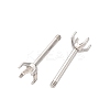 304 Stainless Steel Stud Earring Findings STAS-B091-02A-03P-2