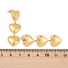 304 Stainless Steel Heart Stud Earrings EJEW-Z096-02G-3