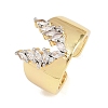 Brass Micro Pave Cubic Zirconia Cuff Rings RJEW-D333-04B-G-4