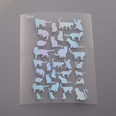 Waterproof Transparent Plastic Stickers X-DIY-E015-27L-1
