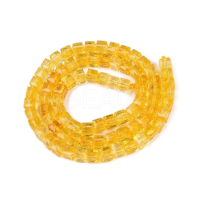 Crackle Transparent Glass Beads Strands GLAA-N062-4mm-07-1