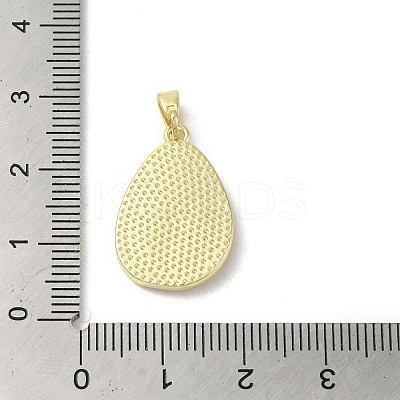 Brass Pave Shell Pendants KK-I708-08A-G-1