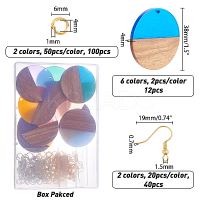 DIY Wooden Dangle Earring Making Kits DIY-OC0006-92-1