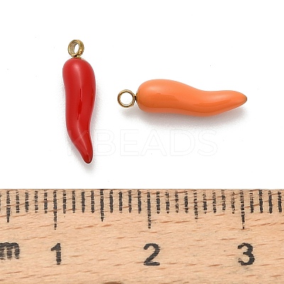 304 Stainless Steel Enamel Pendants STAS-K306-42G-1