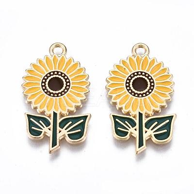 Eco-Friendly Alloy Enamel Pendants X-ENAM-Q437-005-NR-1