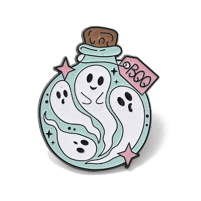 Hallowmas Ghost Enamel Lapel Pin Backs JEWB-K018-33C-EB-1
