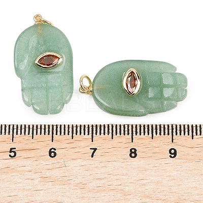 Natural Green Aventurine Pendants G-Z134-05A-1