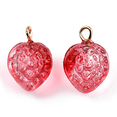 Transparent Spray Painted Glass Pendants GLAA-CJC0014-01-1