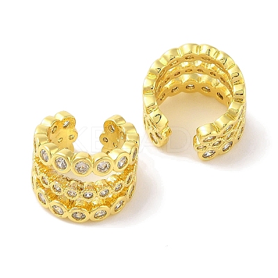 Brass Cuff Earrings EJEW-I305-48G-1