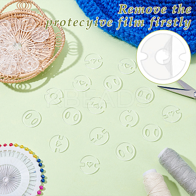 60Pcs 3 Styles Acrylic Hat Pompoms Buttons OACR-ME0001-19-1