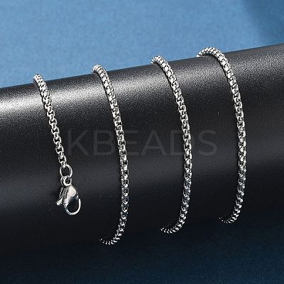 Non-Tarnish 304 Stainless Steel Rolo Chain Necklaces LS-NJEW-L047-02B-P-1