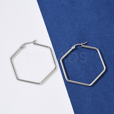 Tarnish Resistant 201 Stainless Steel Hoop Earrings LS-EJEW-A052-25A-1