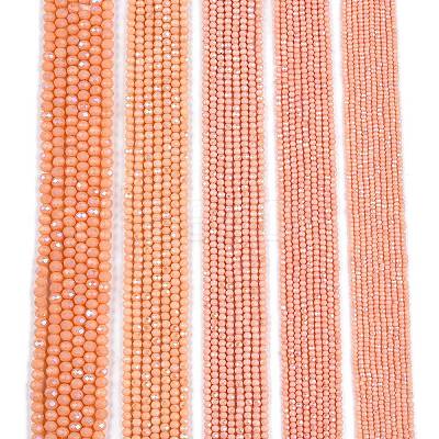 Electroplate Opaque Solid Color Glass Beads Strands LS-EGLA-A044-P3mm-L33-1