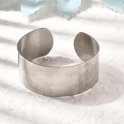 304 Stainless Steel Cuff Bangles BJEW-L705-01P-1