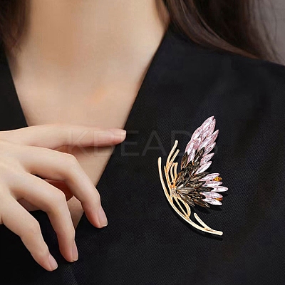 Rhinestone Butterfly Brooch Pin LS-JEWB-P016-03LG-02-1