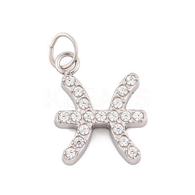 316 Stainless Steel Micro Pave Cubic Zirconia Pendants LS-STAS-K284-01H-P-1