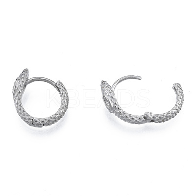 Tarnish Resistant 304 Stainless Steel Hoop Earrings Findings STAS-N092-191-1