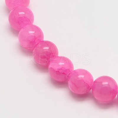 Dyed Natural Green Jade Beads Strands JBS053-10MM-M-1