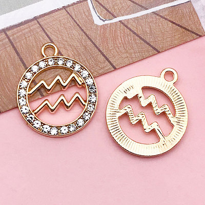 Zinc Alloy Crystal Rhinestone Pendants WGC2D94-11-1