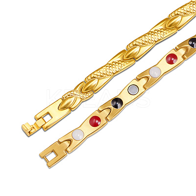 304 Stainless Steel Panther Chain Watch Band Bracelets JB664A-1