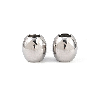 Tarnish Resistant 304 Stainless Steel European Beads STAS-E034-4-1