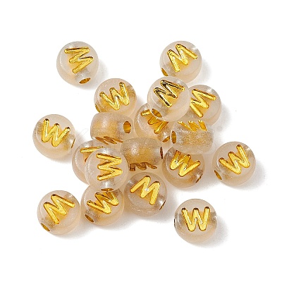 Luminous Transparent Acrylic Beads OACR-P037-01B-W-1