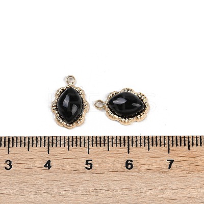 Natural Black Onyx(Dyed & Heated) Oval Charms STAS-I325-144G-01-1