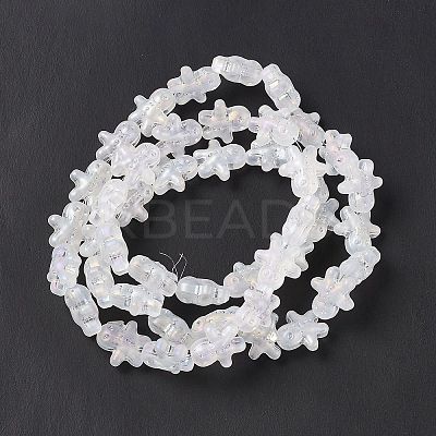 Electroplate Glass Beads GLAA-P005-M-1