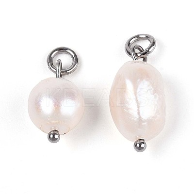 Natural Baroque Keshi Pearl Cultured Freshwater Pearl Pendants PEAR-Q013-01C-1