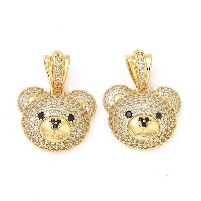 Brass Micro Pave Cubic Zirconia Pendants KK-H441-01C-G-1
