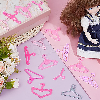 80Pcs 8 Styles Plastic Doll Clothes Hangers DIY-GA0008-48-1