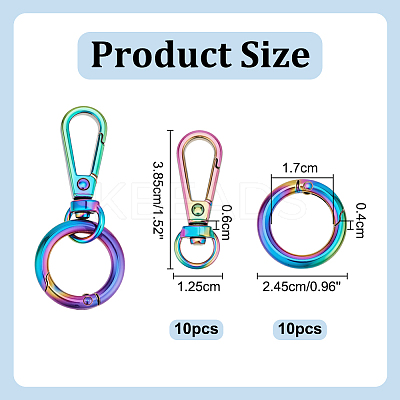 10Pcs Alloy Swivel Clasps DIY-PH0031-48-1