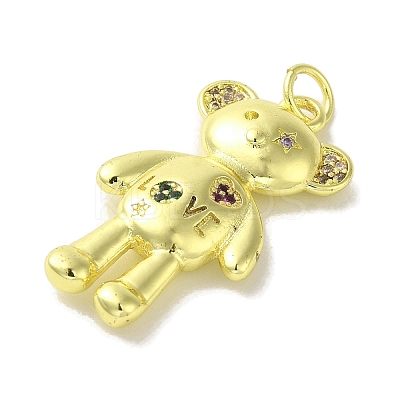 Brass Micro Pave Cubic Zirconia Pendants KK-Z042-16G-04-1
