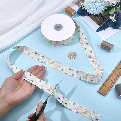 1Roll Single Face Printed Polyester Satin Ribbon SRIB-CY0001-47A-1