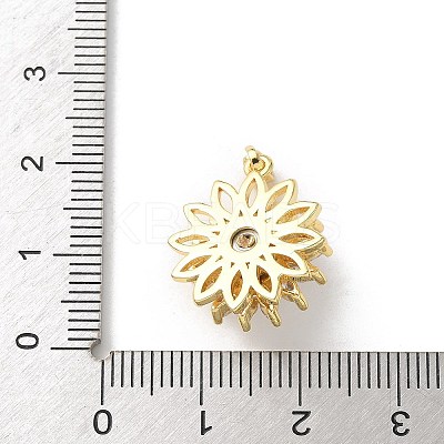 Brass Micro Pave Clear Cubic Zirconia Pendants LS-ZIRC-D276-01G-C-1