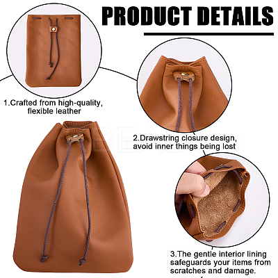 Cowhide Coin Wallets AJEW-WH20002-33B-02-1