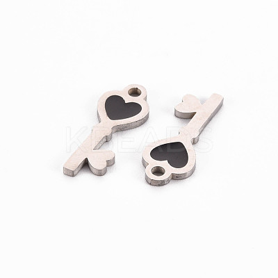 304 Stainless Steel Enamel Pendants STAS-Q242-038-1