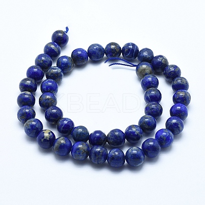 Natural Lapis Lazuli Beads Strands G-E483-17-8mm-1