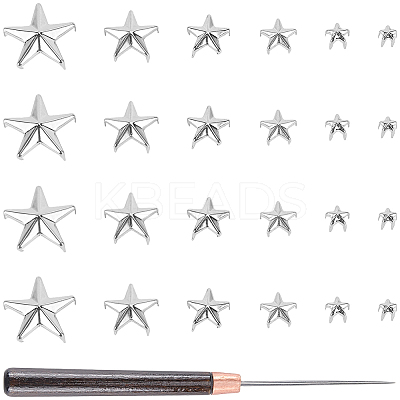 150Pcs 6 Styles Iron Rivets IFIN-CL0001-05P-1