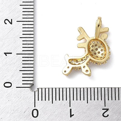 Brass Micro Pave Cubic Zirconia Pendants LS-KK-C140-02G-1