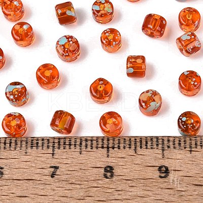 Transparent Colours Picasso Glass Beads SEED-Q039-05A-C05-1
