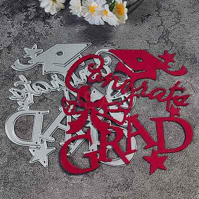 Graduation Theme Carbon Steel Cutting Dies Stencils DIY-P076-66-1
