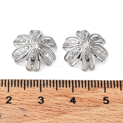 Real 18K Gold Plated 304 Stainless Steel Beads Cap STAS-Q307-01P-1