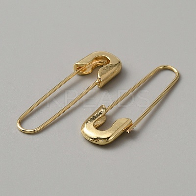 Exquisite Alloy Safety Pin Shape Hoop Earrings for Women EJEW-WH0001-17G-1
