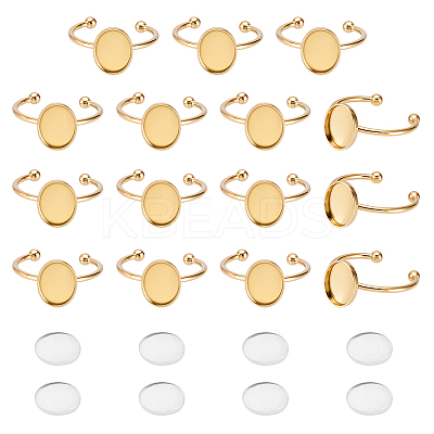 DIY Oval Cuff Ring Kits DIY-UN0008-14G-1