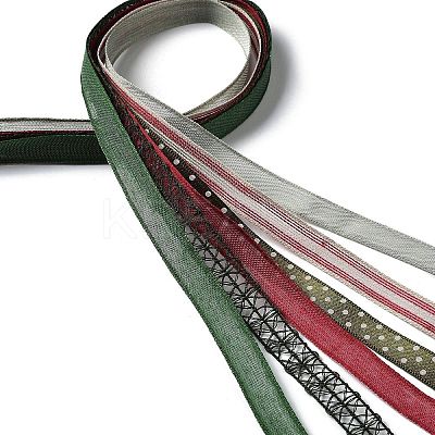 18 Yards 6 Styles Polyester Ribbon SRIB-C001-G02-1