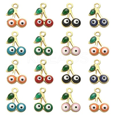 50Pcs Rack Plating Brass Enamel Pendants KK-CJ0001-87-1